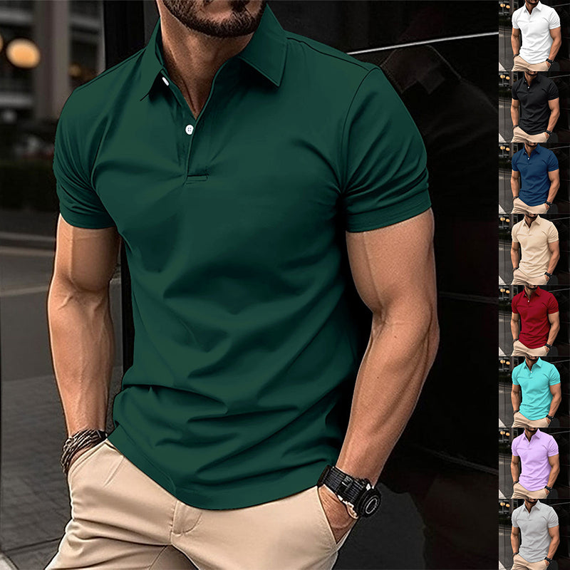 Polo-Shirt Kurzarm Herren – Unifarben