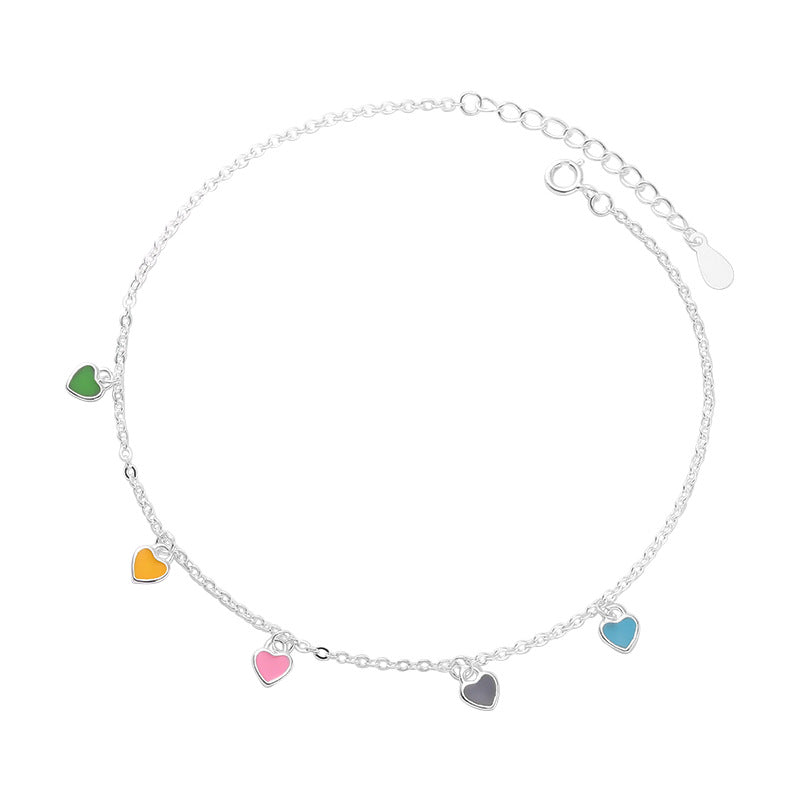 Fusskette mit Herzanhänger aus 925er Sterlingsilber – Bild 5 | LuxeStyle