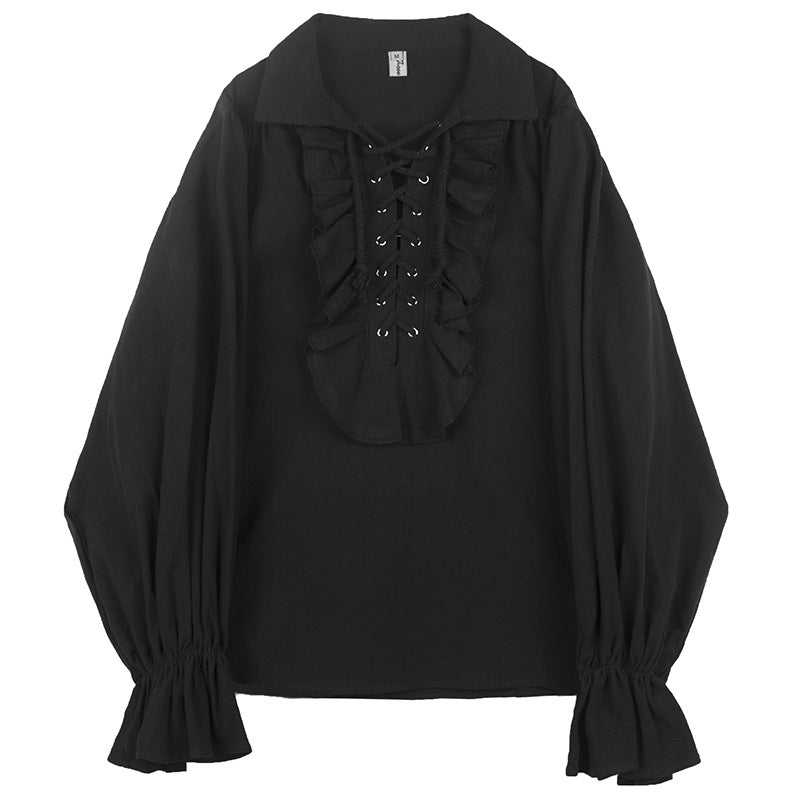Retro-Rüschrand-Shirt für Herren – Bild 3 | LuxeStyle