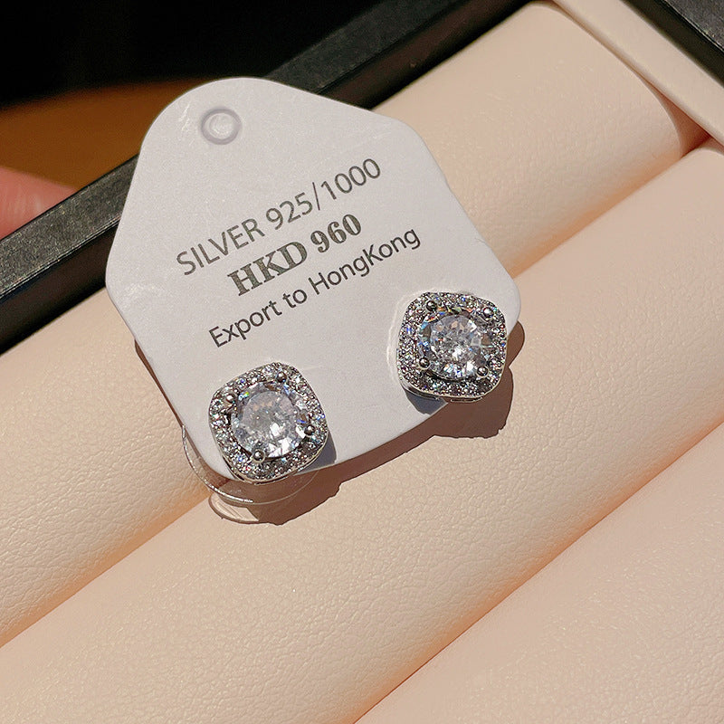 Retro-Glam Geometrische Ohrringe mit Diamant