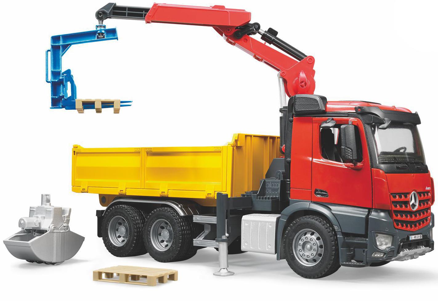 MB Arocs Baustellen LKW mit Kran und Zubehör