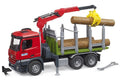 MB Arocs Holztransport LKW mit Ladekran, Greifer und 3 Baumstämmen
