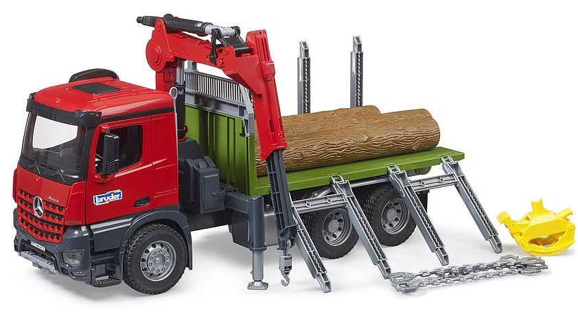MB Arocs Holztransport LKW mit Ladekran, Greifer und 3 Baumstämmen – Bild 3 | LuxeStyle