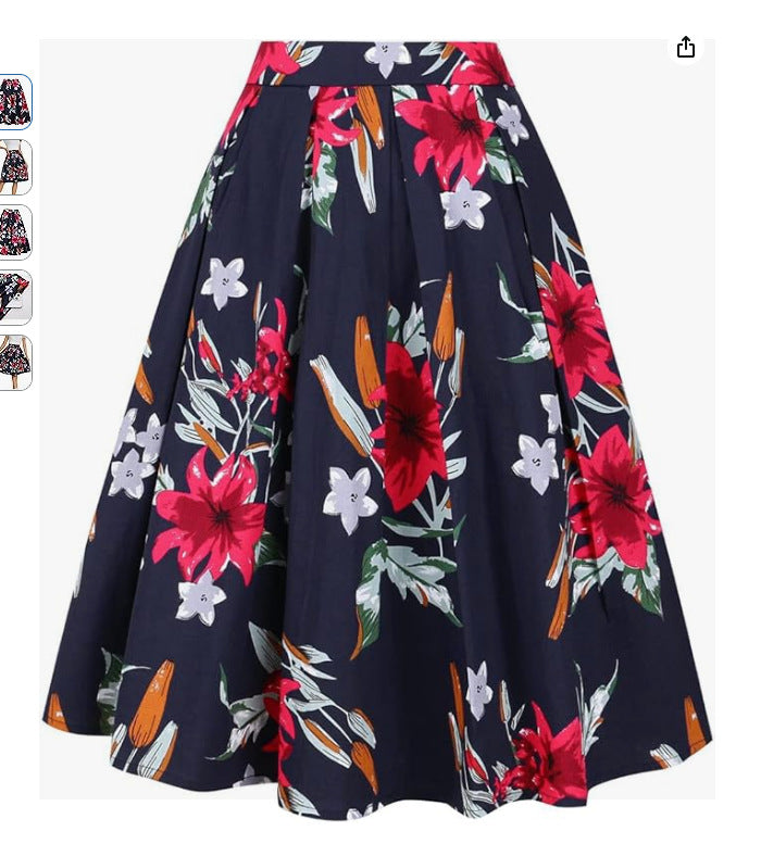 Digitaldruck-Midi-Rock Damen – Bild 6 | LuxeStyle