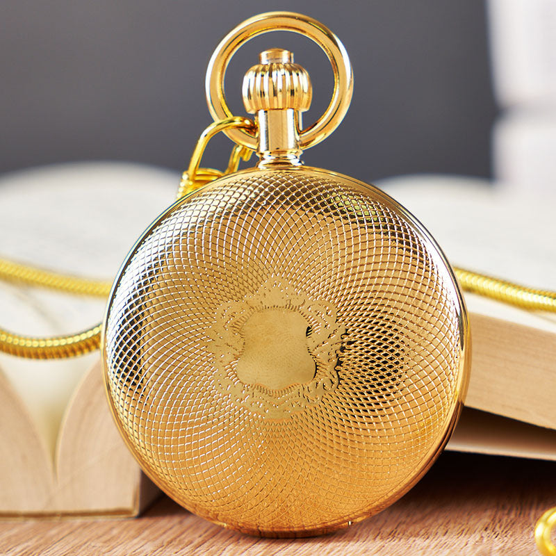 Mondphasen-Sonnenuhr-Taschenuhr mit Klappdeckel