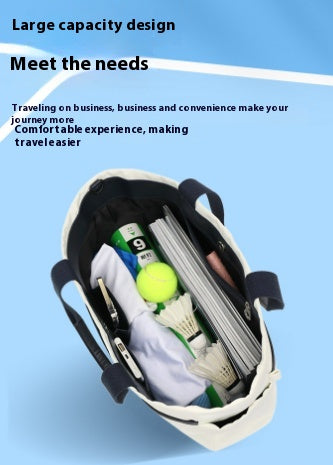 Tennis-Schläger-Tasche Grün/Weinrot – Bild 5 | LuxeStyle
