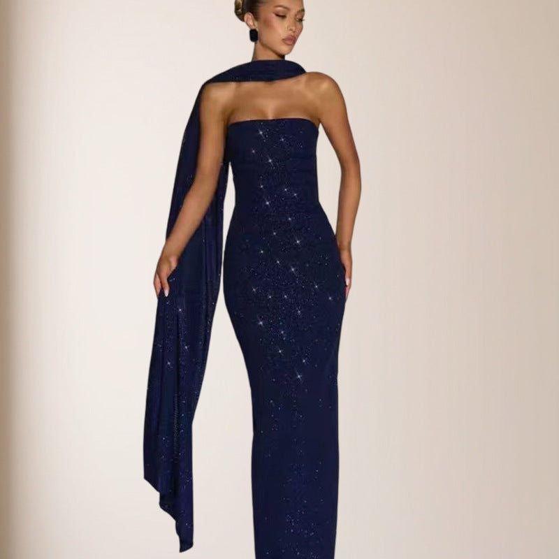 Pailletten Bandeau-Kleid, figurbetont – Bild 3 | LuxeStyle