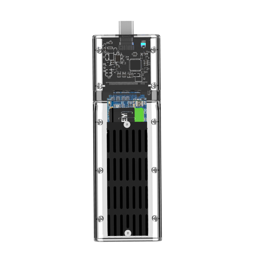 USB-Festplattengehäuse transparent