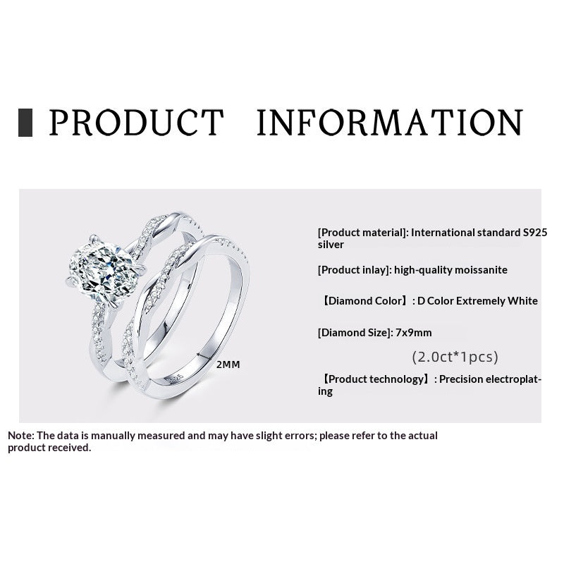Moissanite Stapelring aus 925er Sterling Silber