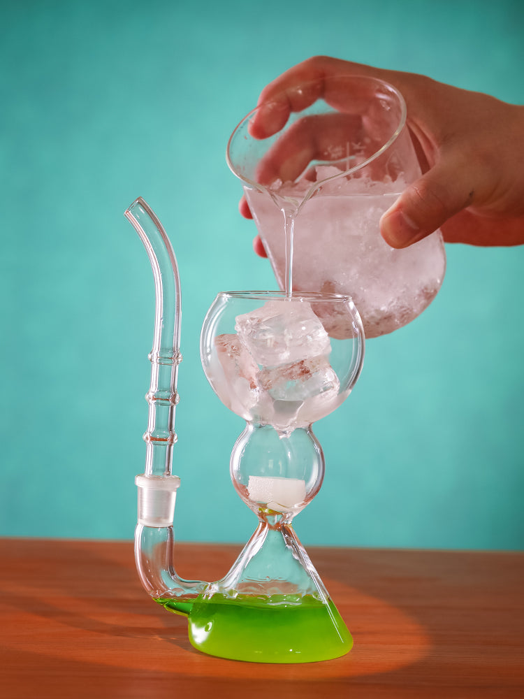 Glas-Shisha im Cocktailglas-Design