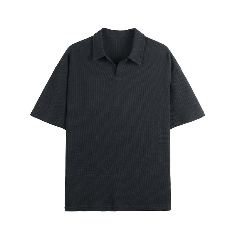 Lockeres Baumwoll-Polo-Shirt, kurzärmlig – Bild 8 | LuxeStyle