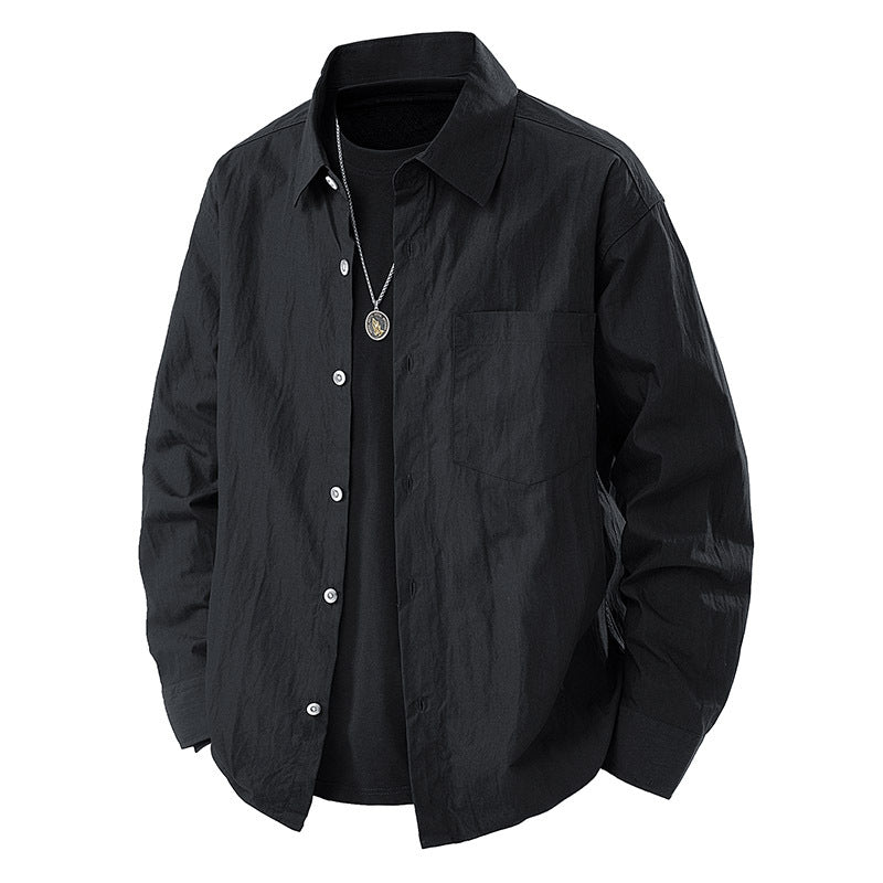 Loose Casual Shirtcoat in Schwarz, Weiss, Grau, Grün | LuxeStyle
