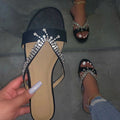 Flache Sandalen mit Perlen und Steinen – Bild 7 | LuxeStyle