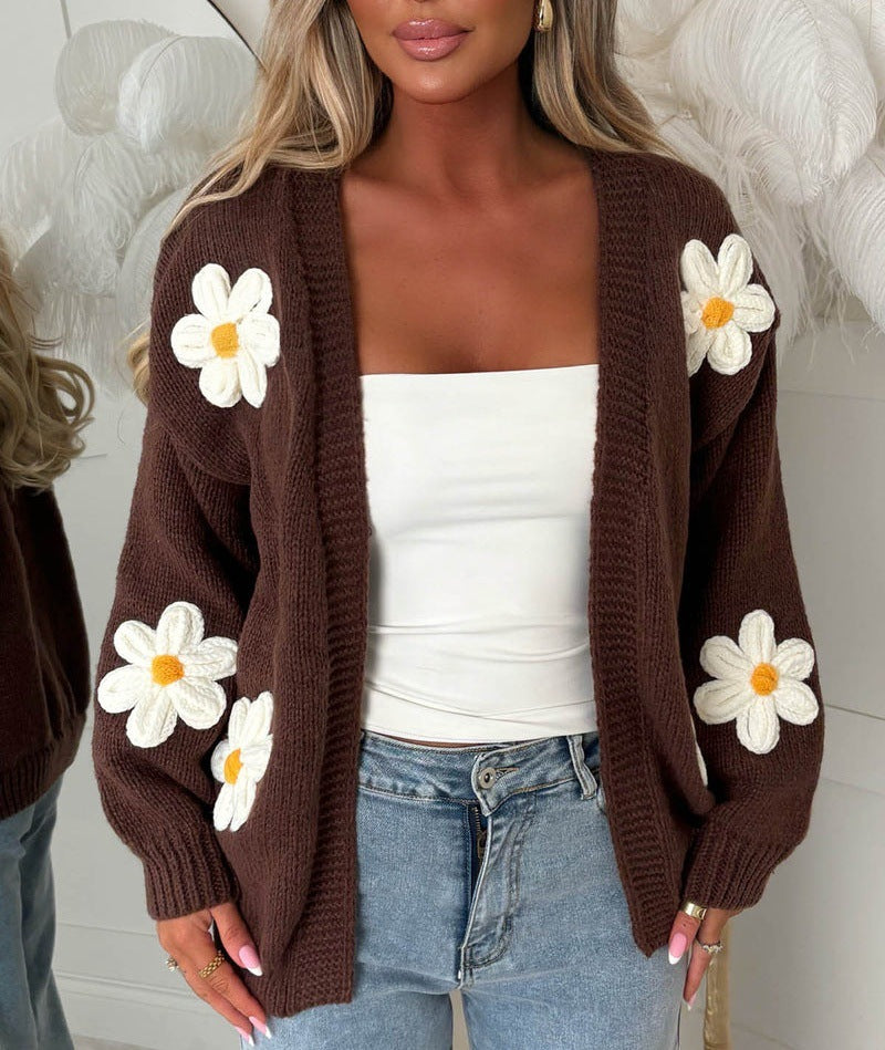 Cardigan mit Blumenmuster