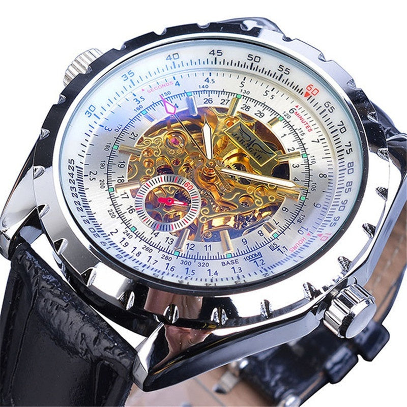 Automatische mechanische Armbanduhr mit blauem Glas – Ansicht 4