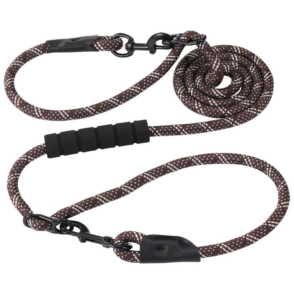 Nylon-Doppelleine P-Form für 2 Hunde