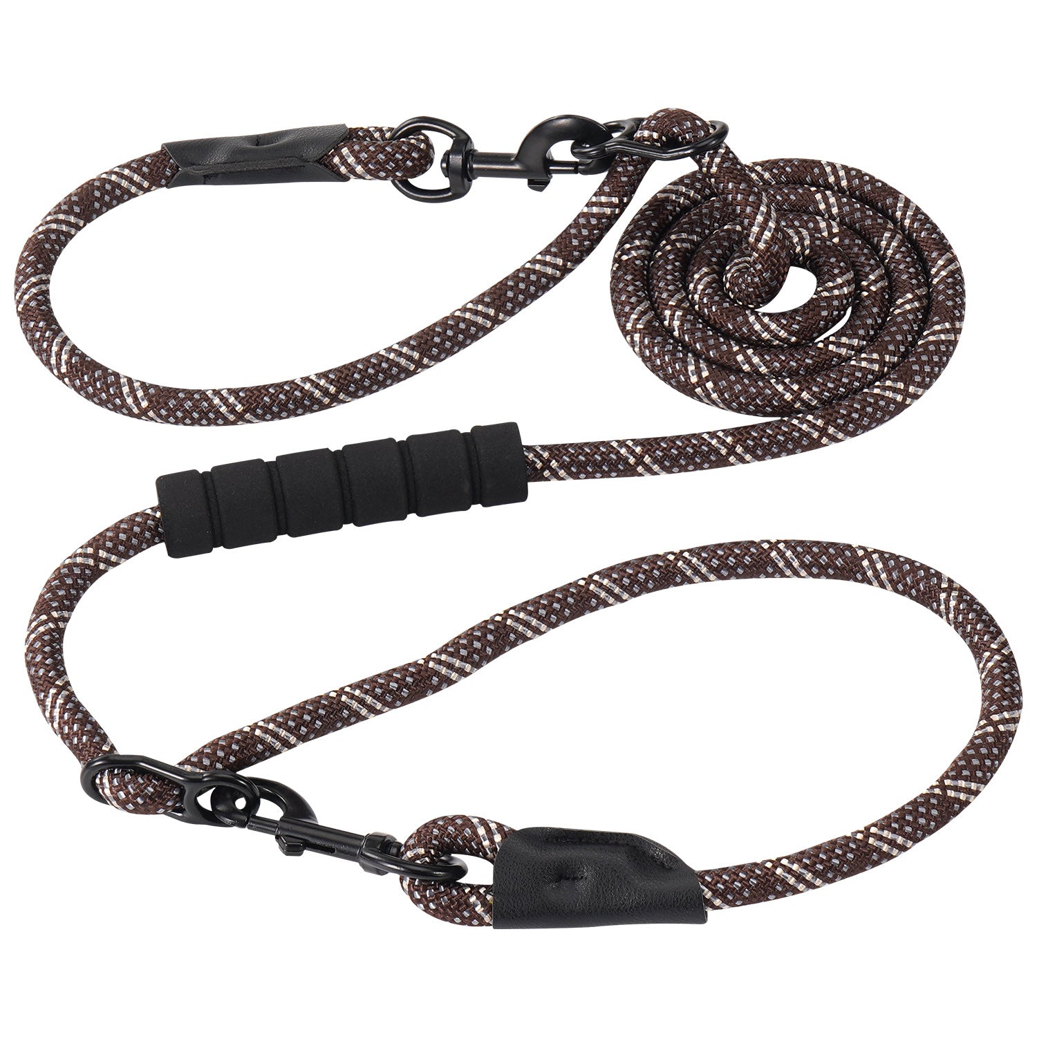 Nylon-Doppelleine P-Form für 2 Hunde