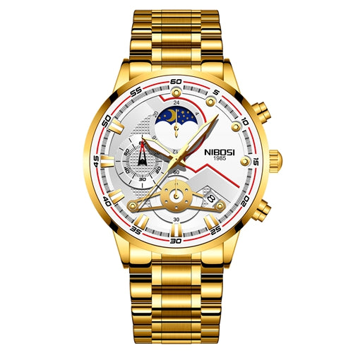 Herren-Quarzuhr mit Chronograph und Mondphase – Bild 13 | LuxeStyle