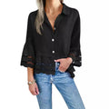 Spitzenbesetztes Langarmshirt – Bild 15 | LuxeStyle