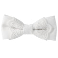 Hundehalsband mit Fliege, Weiss | LuxeStyle
