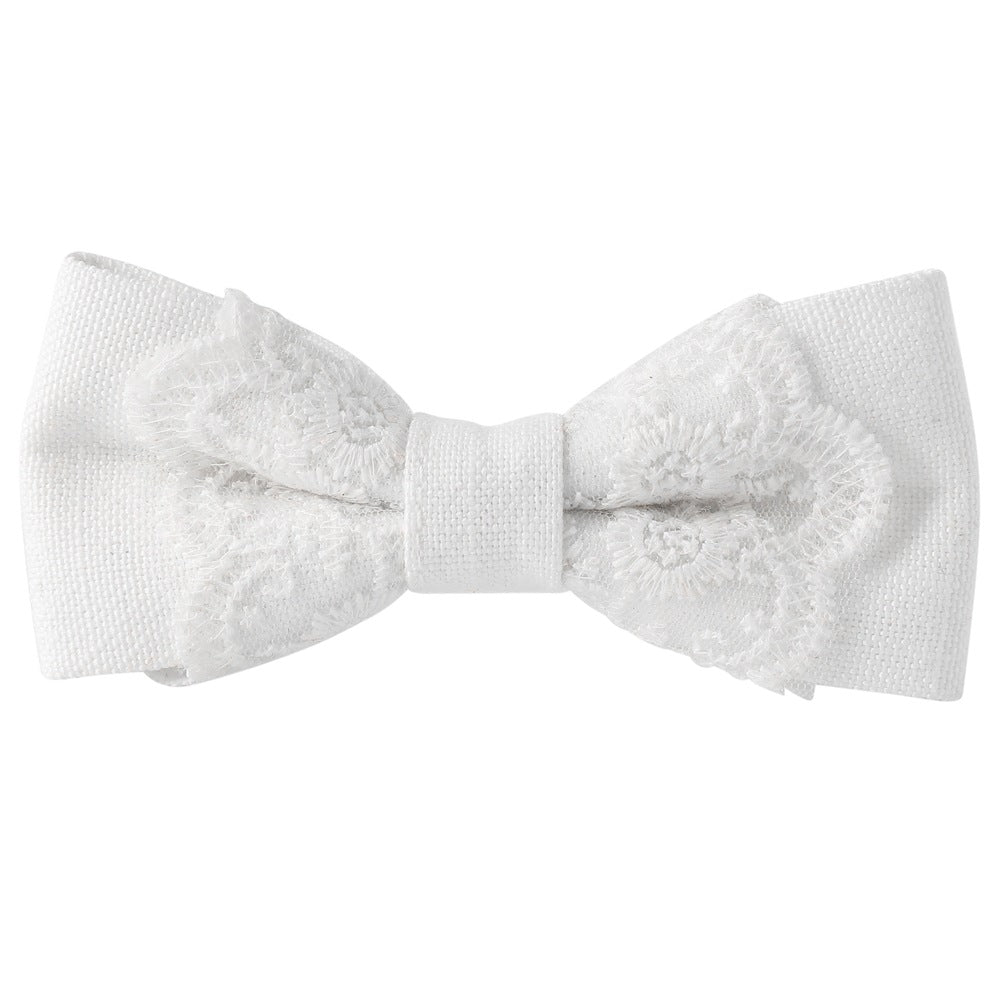 Hundehalsband mit Fliege, Weiss | LuxeStyle