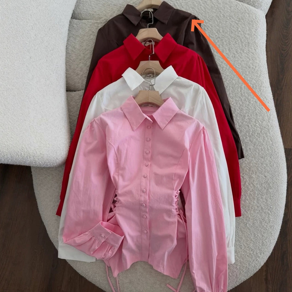 Taillierte Langarm-Bluse für Damen
