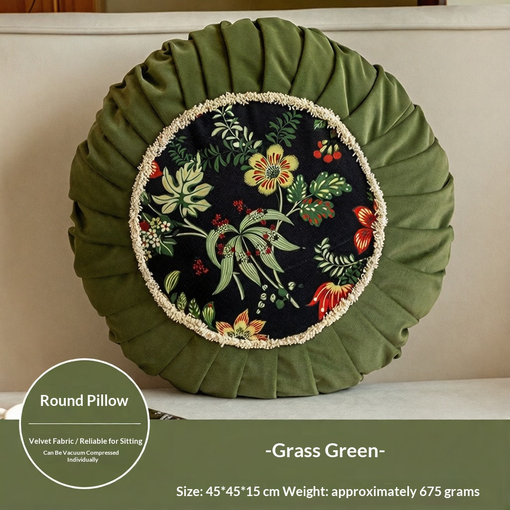 Rundes Kissen mit Blumenmuster – Bild 3 | LuxeStyle