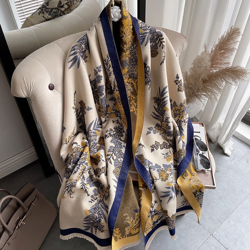 Floral-Tassel-Schal aus Baumwolle – Bild 3 | LuxeStyle