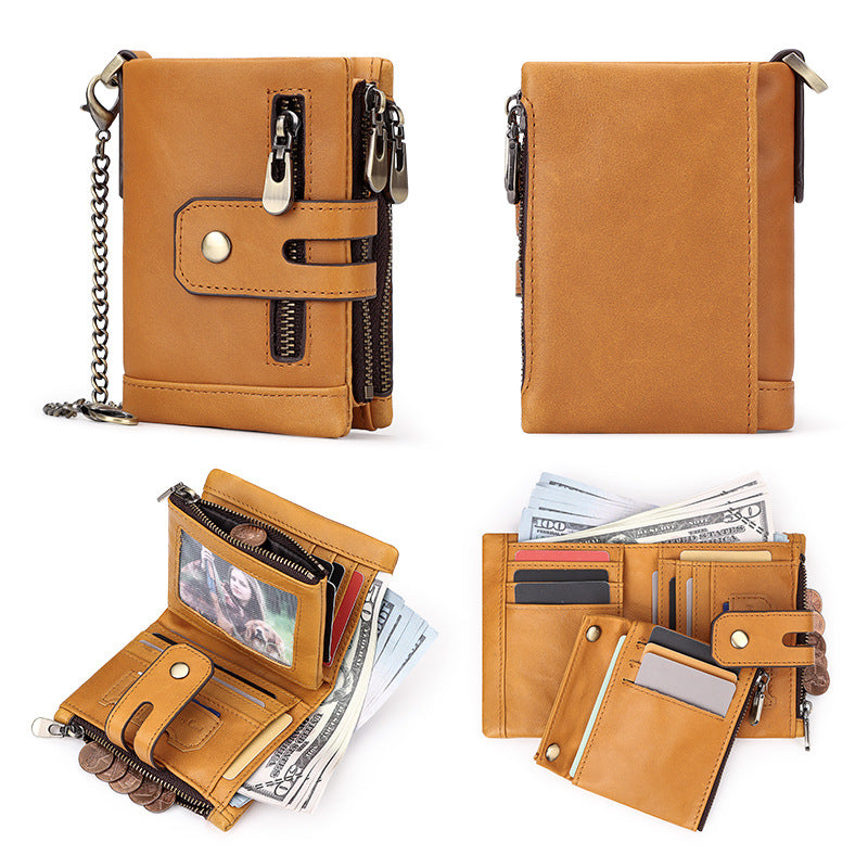Männer-Geldbörse mit Tri-Fold-Design