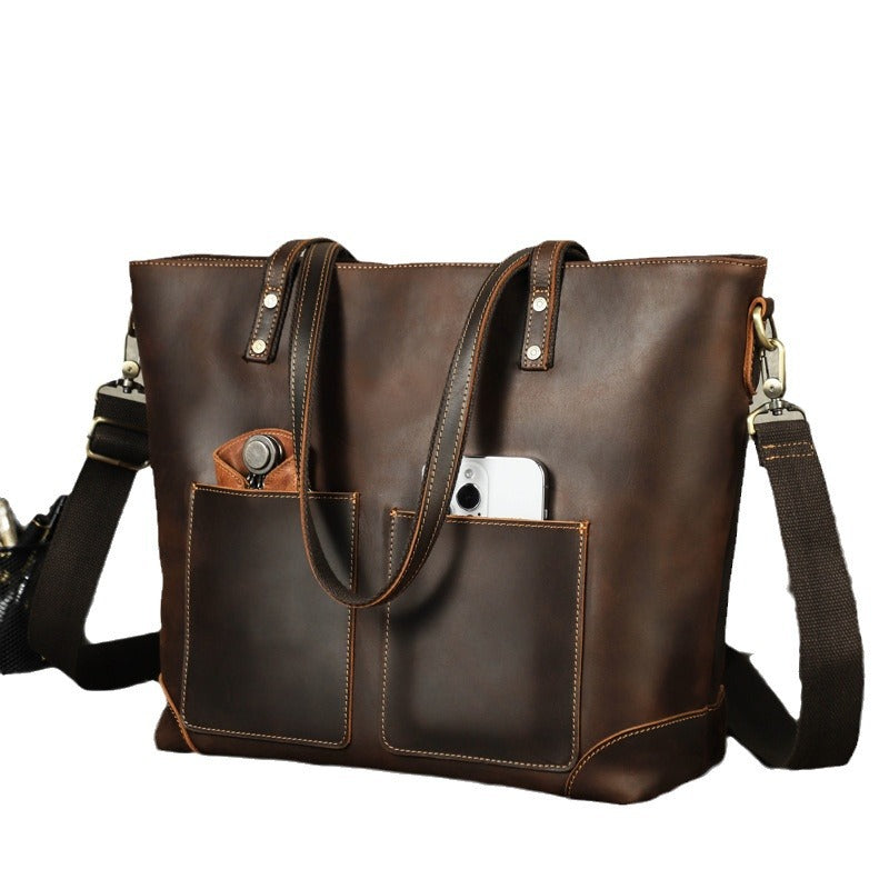 Grosses Retro Crossbody aus Echtleder – Bild 5 | LuxeStyle