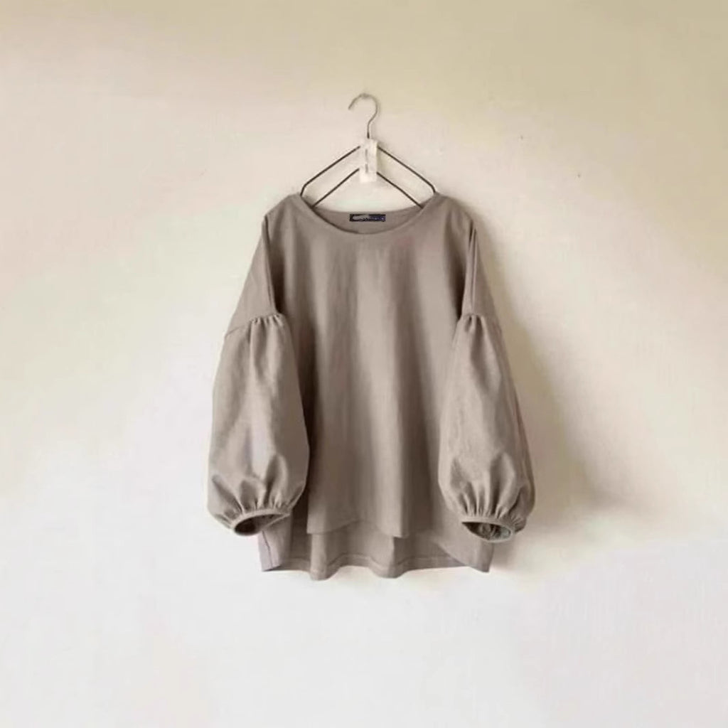 Vintage Langarmshirt mit Puffärmeln