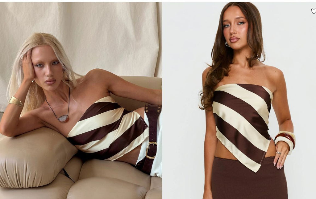 Gepunktetes Bandeau-Top