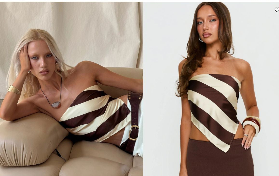 Gepunktetes Bandeau-Top