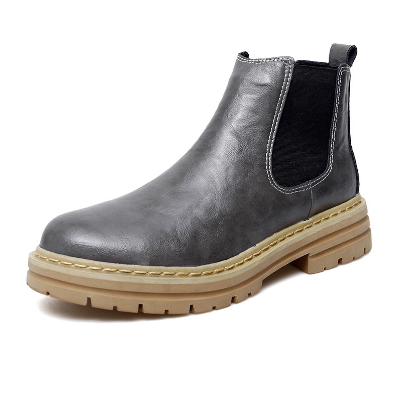 Robuste Worker Boots mit dicker Sohle