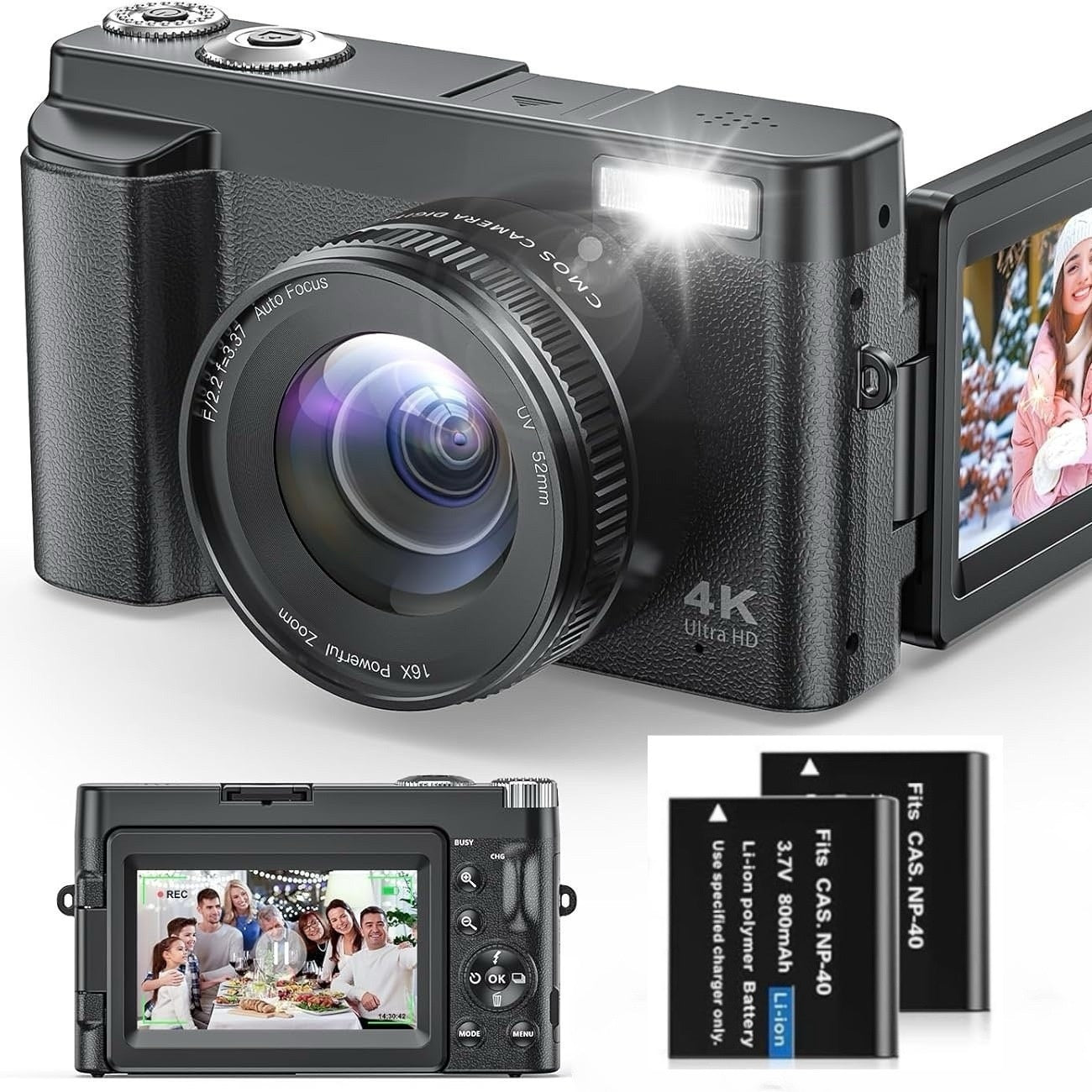 HD-Kamera mit Flip-Display