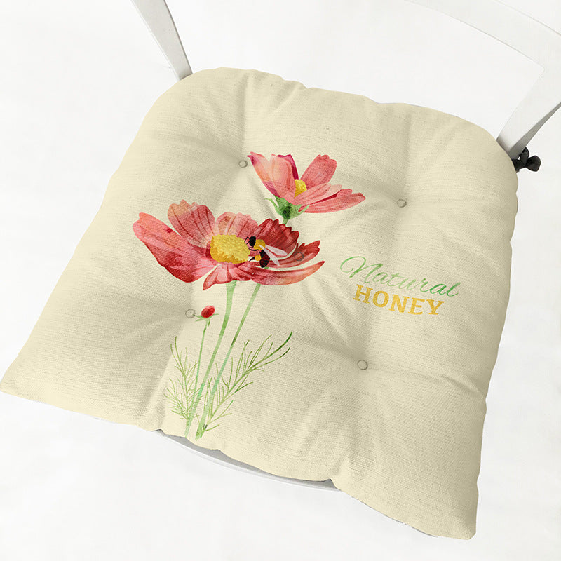 Sitzkissen Daisy aus Baumwoll-Leinen