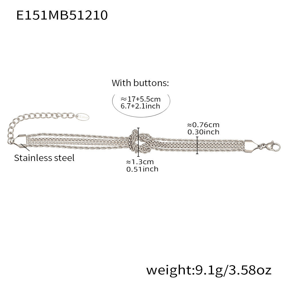 Verknotetes Ketten-Armband · Gold/Silber