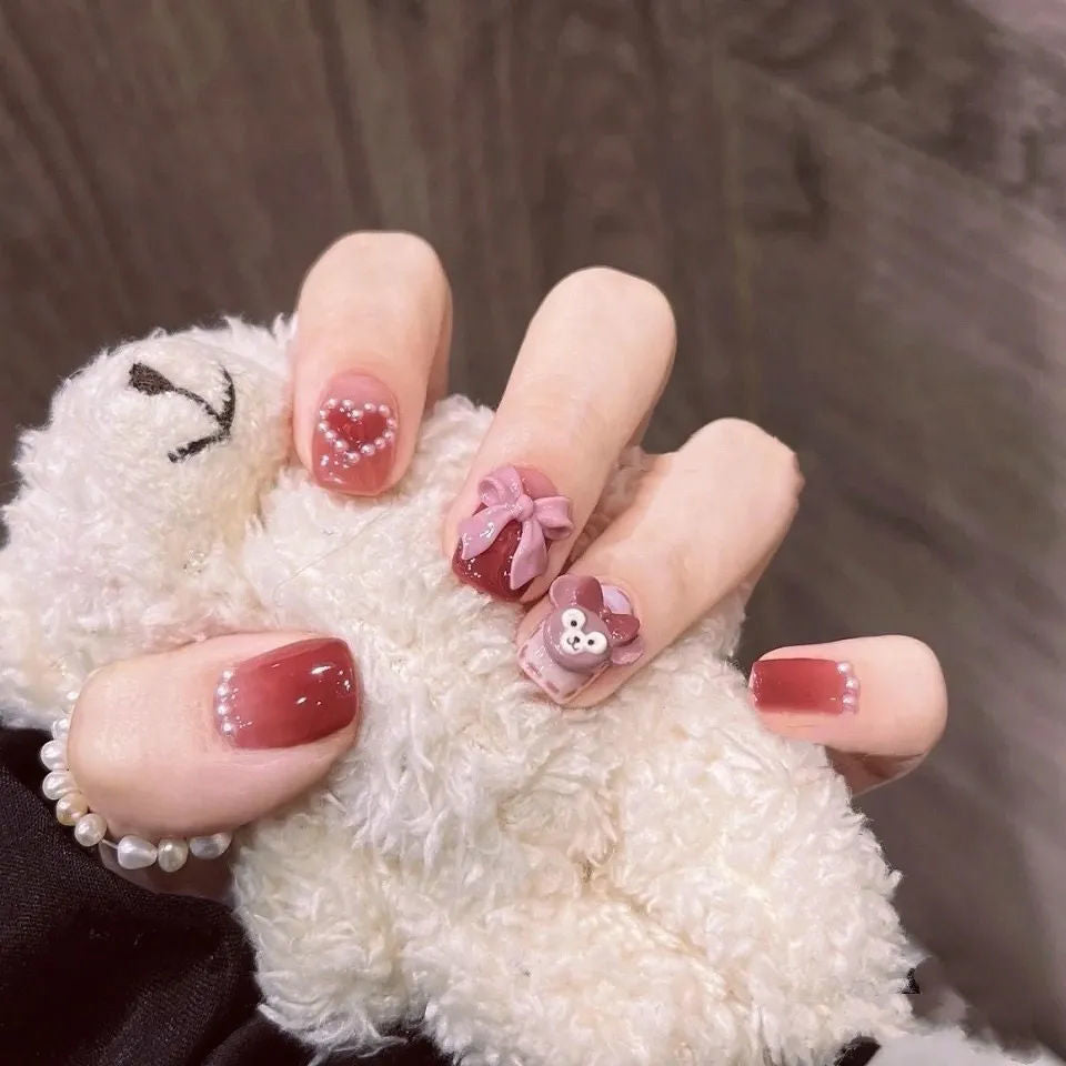 Nail Art Set: Schleife, Perle & Farbverlauf – Bild 3 | LuxeStyle