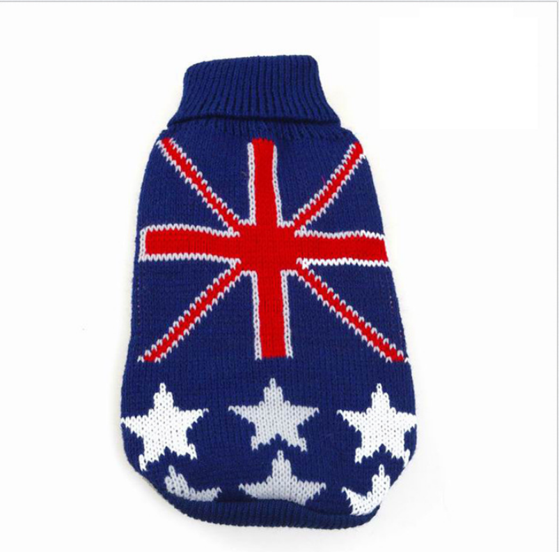 Hundestrickpullover mit Aufdruck, blau – Bild 6 | LuxeStyle