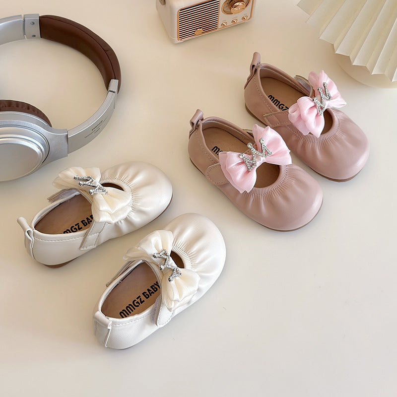 Prinzessinnen-Schuhe mit weicher Sohle und Velcro, atmungsaktiv