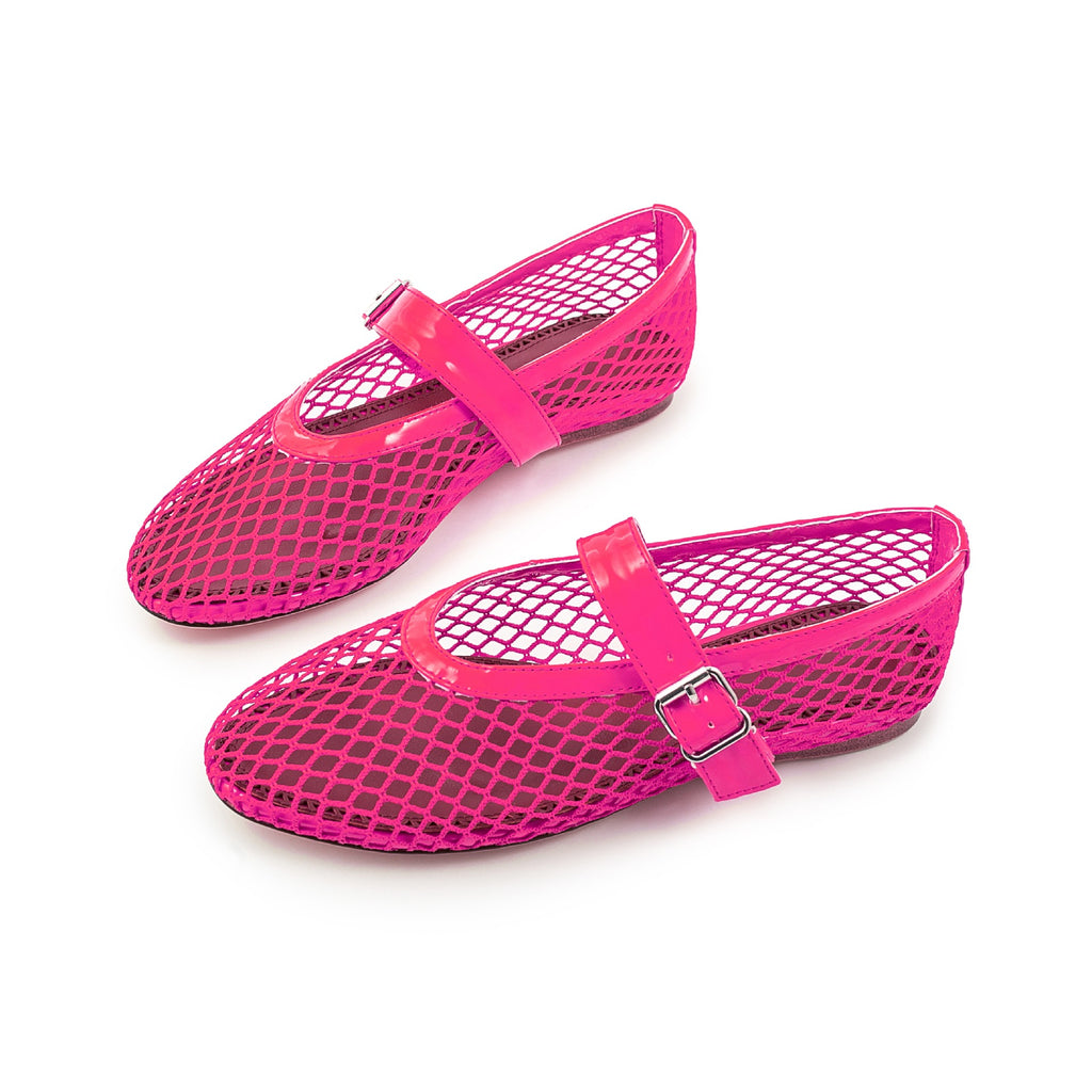 Mary Jane Mesh-Ballerinas mit Knöchelschnalle – Bild 2 | LuxeStyle