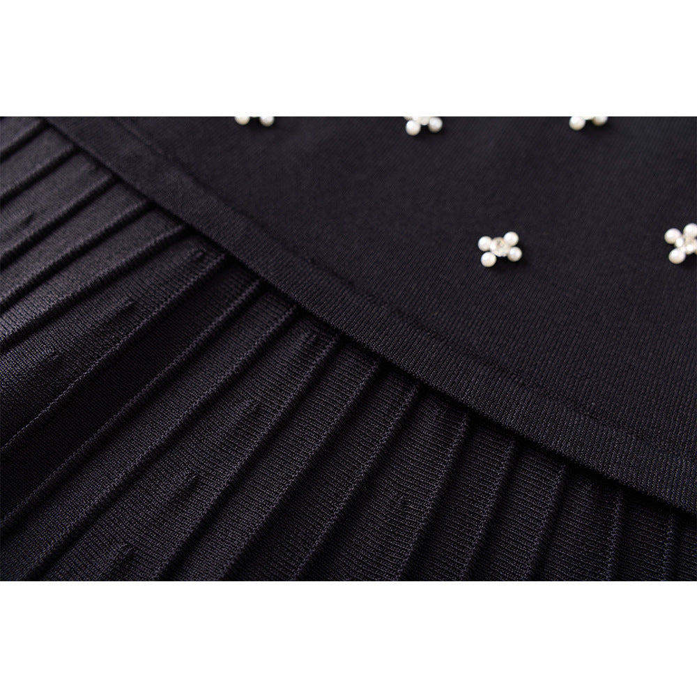 Strickkleid mit Patchwork und Taillenbetonung – Bild 7 | LuxeStyle