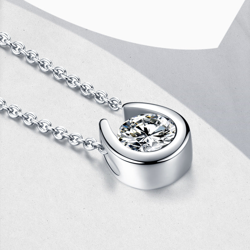 Minimalistisches Moissanite-Halskette
