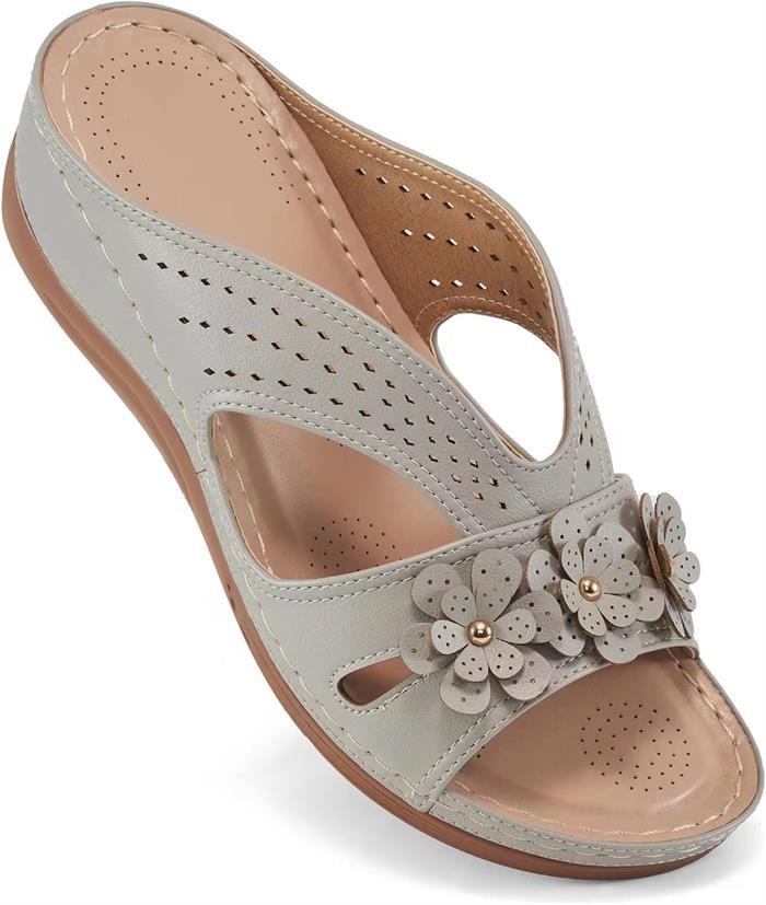 Sommer Sandalen mit Keilabsatz und Blumen-Print – Bild 4 | LuxeStyle
