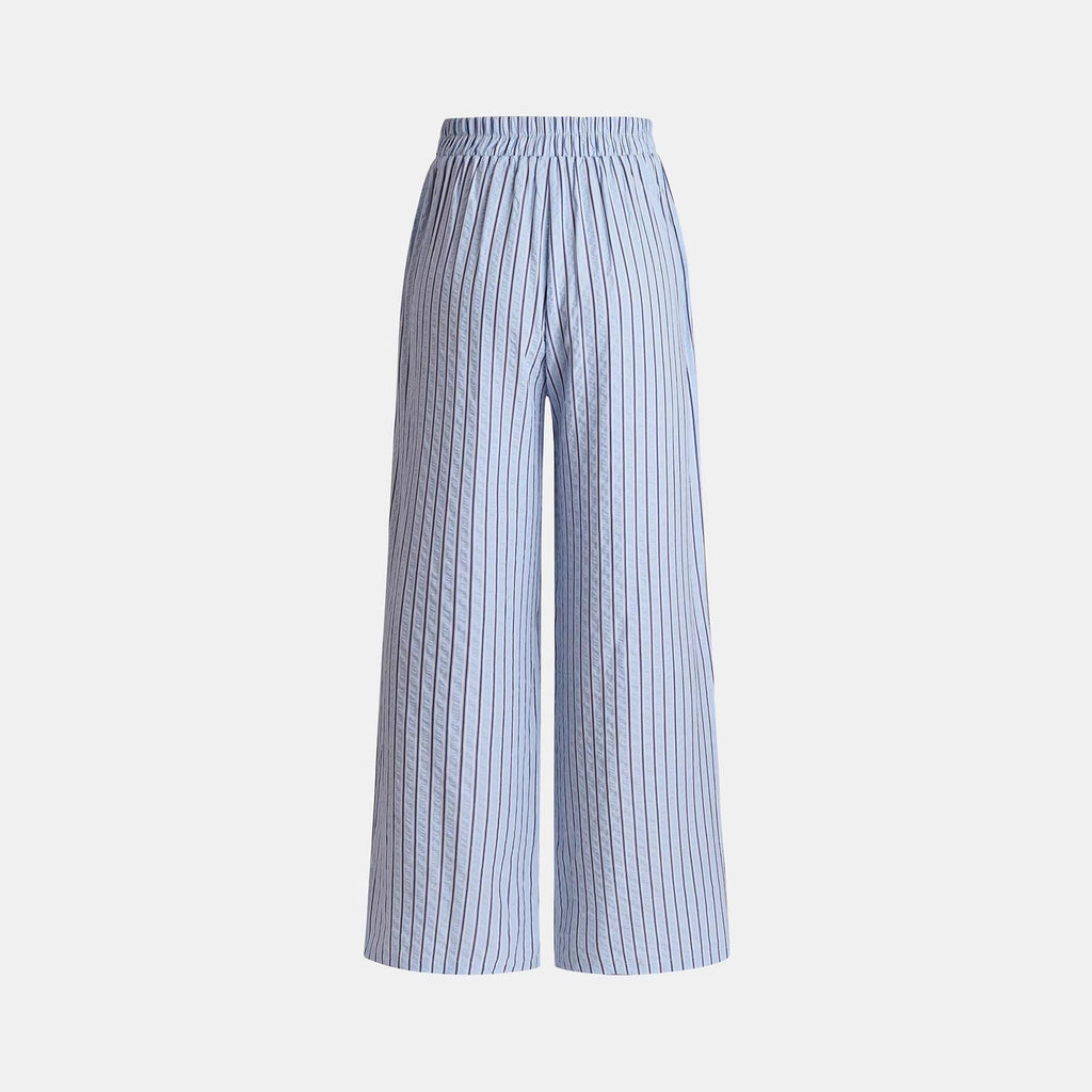 Gestreifte Wide-Leg Hose im Yamamoto-Stil
