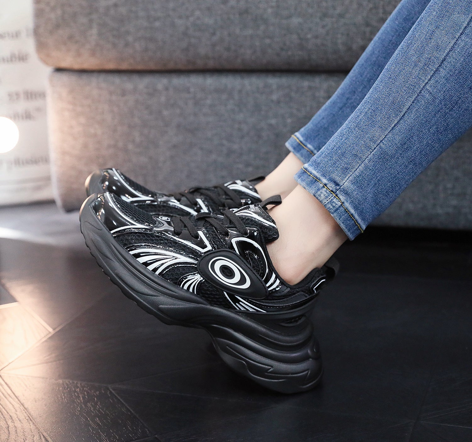 Chunky Dad Sneaker mit Farbblock-Design