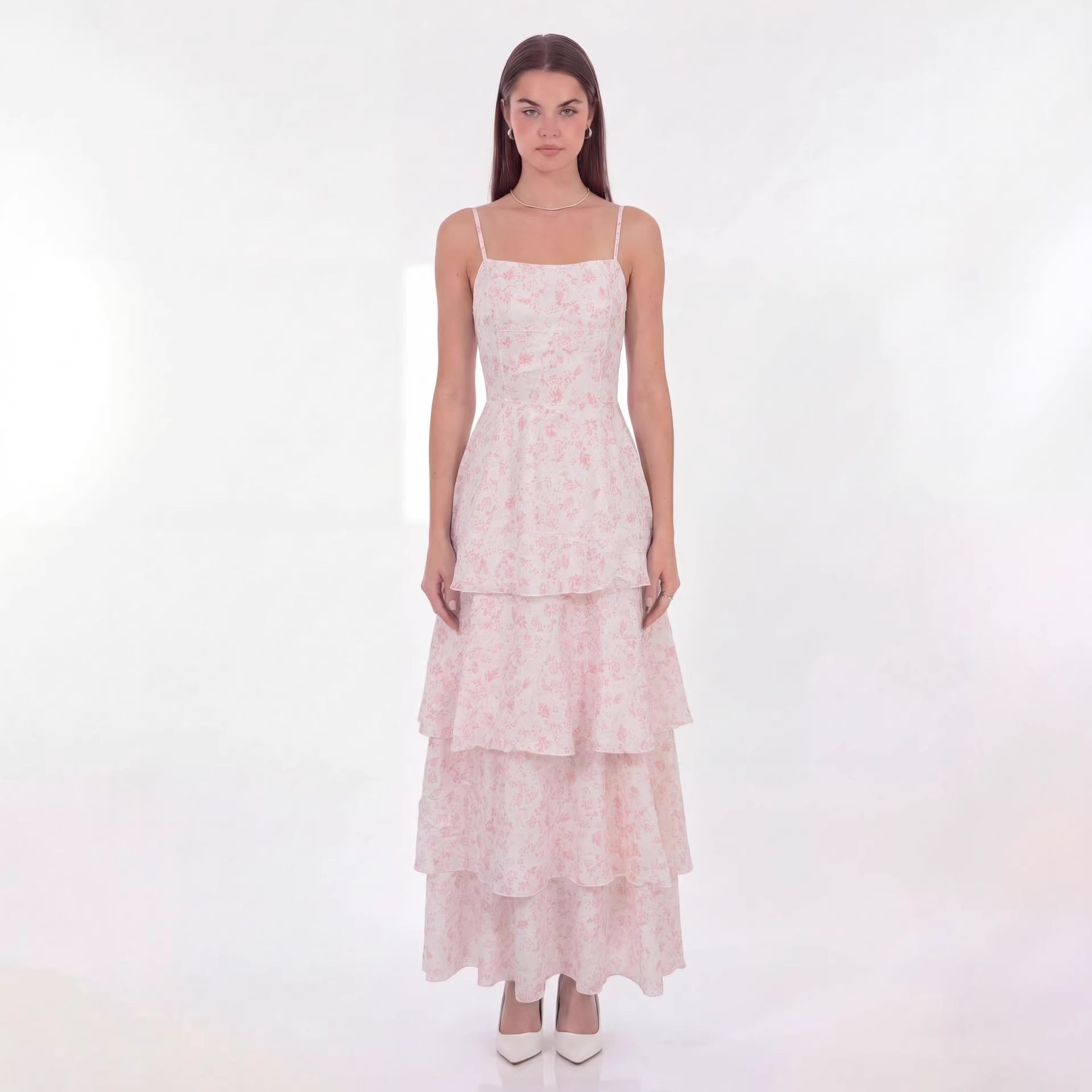 Elegantes Langkleid mit Blumenmuster