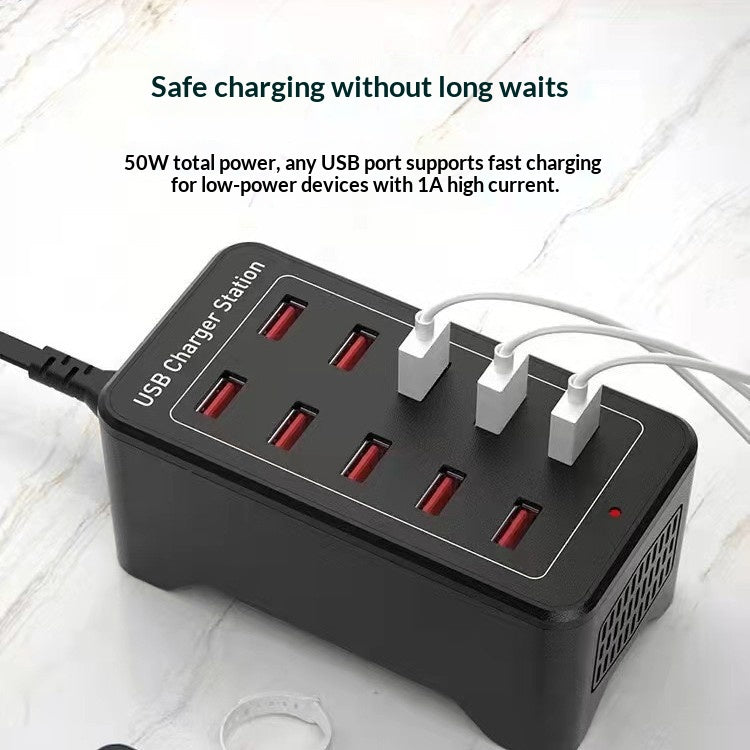 50W Multi-Port Ladegerät mit Lüfter
