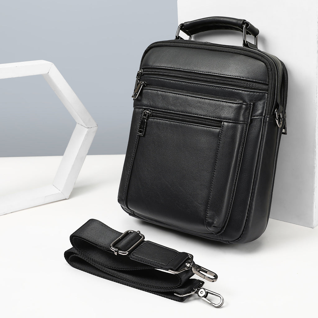 Business Schultertasche aus Leder
