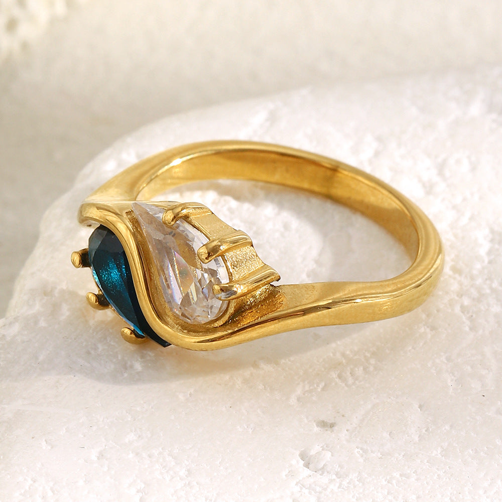 Eleganter Edelstahlring für Damen